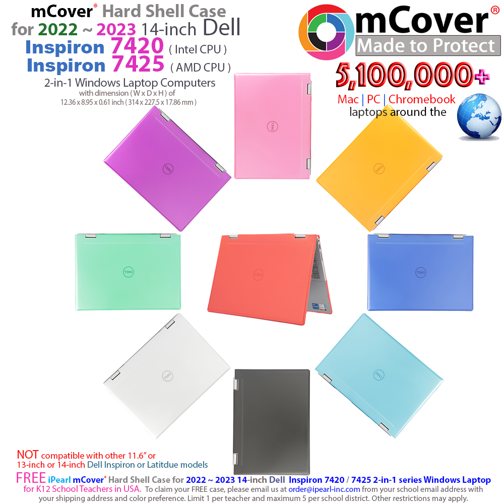 mCover Hard Shell case for 14-inch Dell  Inspiron 7420 7425 series Windows