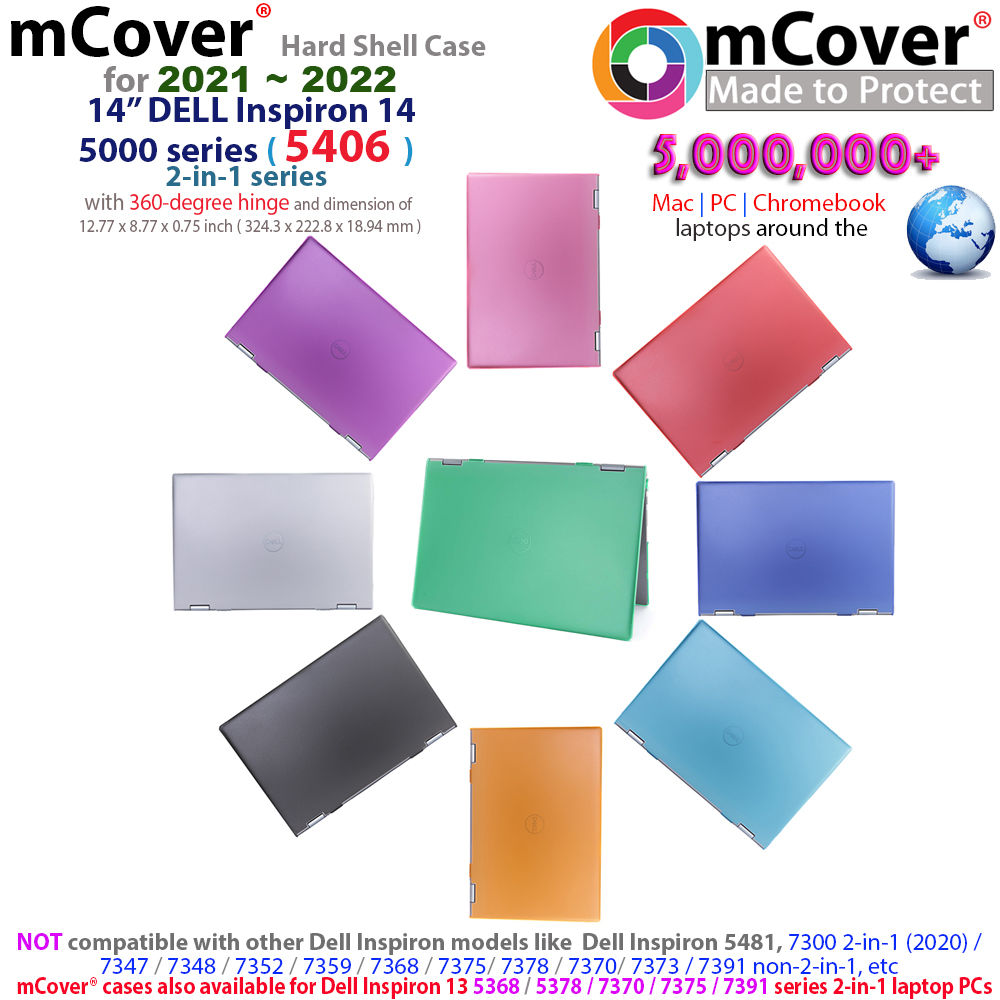 mCover for 14-inch Dell Inspiron 14 5406 2-in-1 Touch Screen laptop