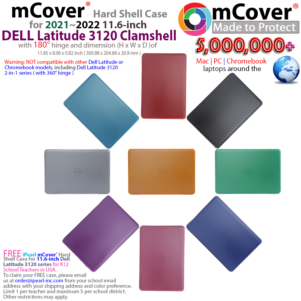 mCover for 11.6-inch Dell Latidue 3120 clamshell laptop