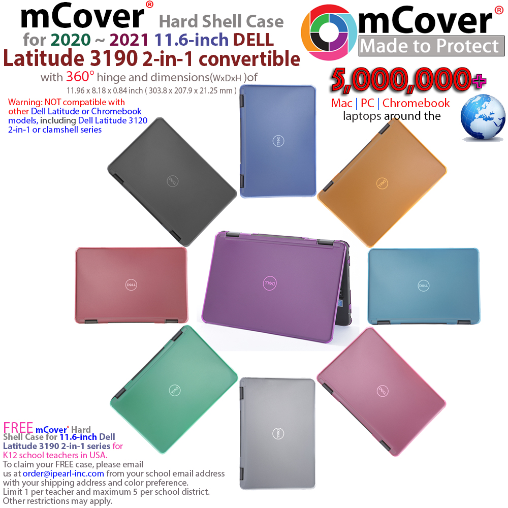 mCover for 11.6-inch Dell Latidue 3190 2-in-1 laptop