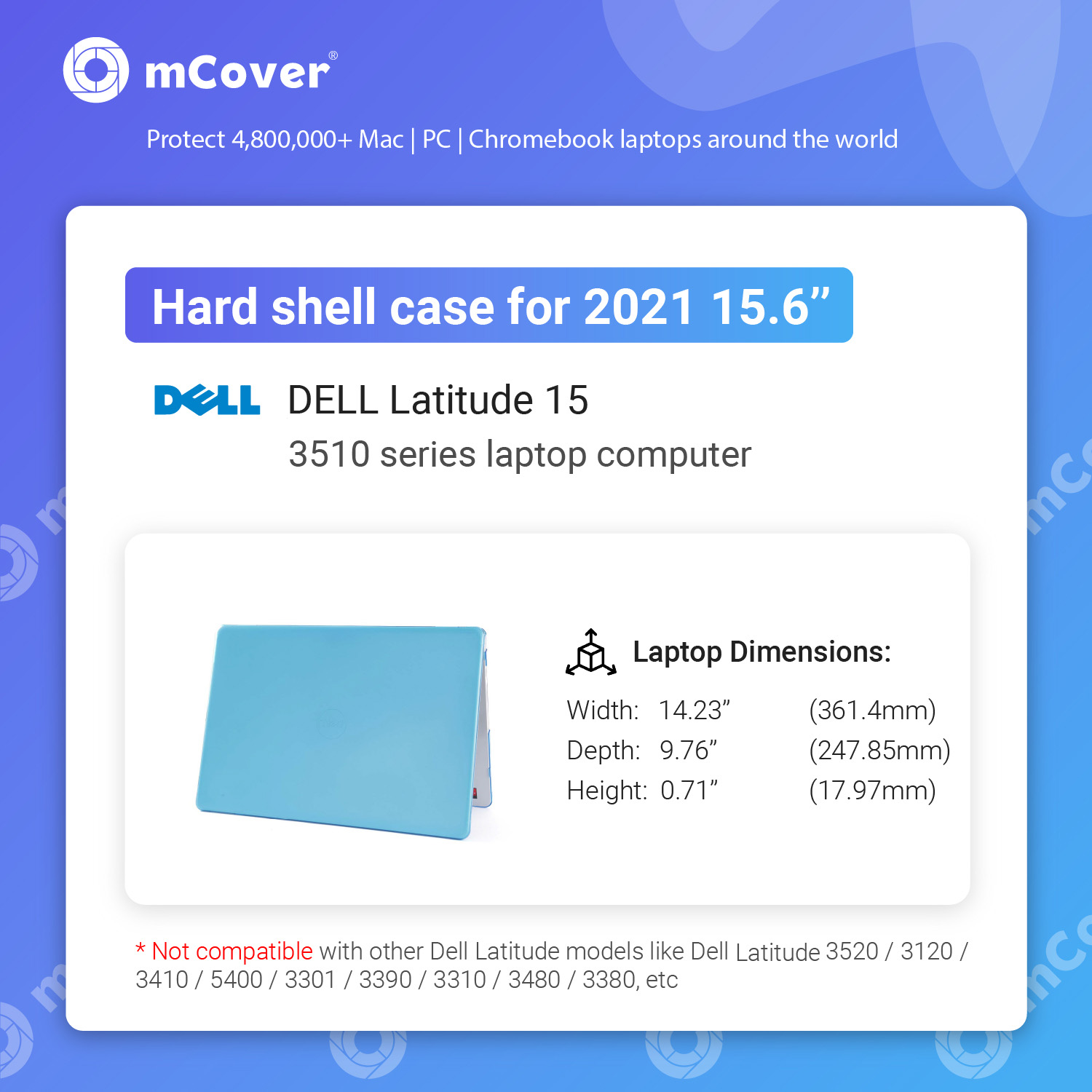 mCover for 15.6-inch Dell Latidue 3510 laptop