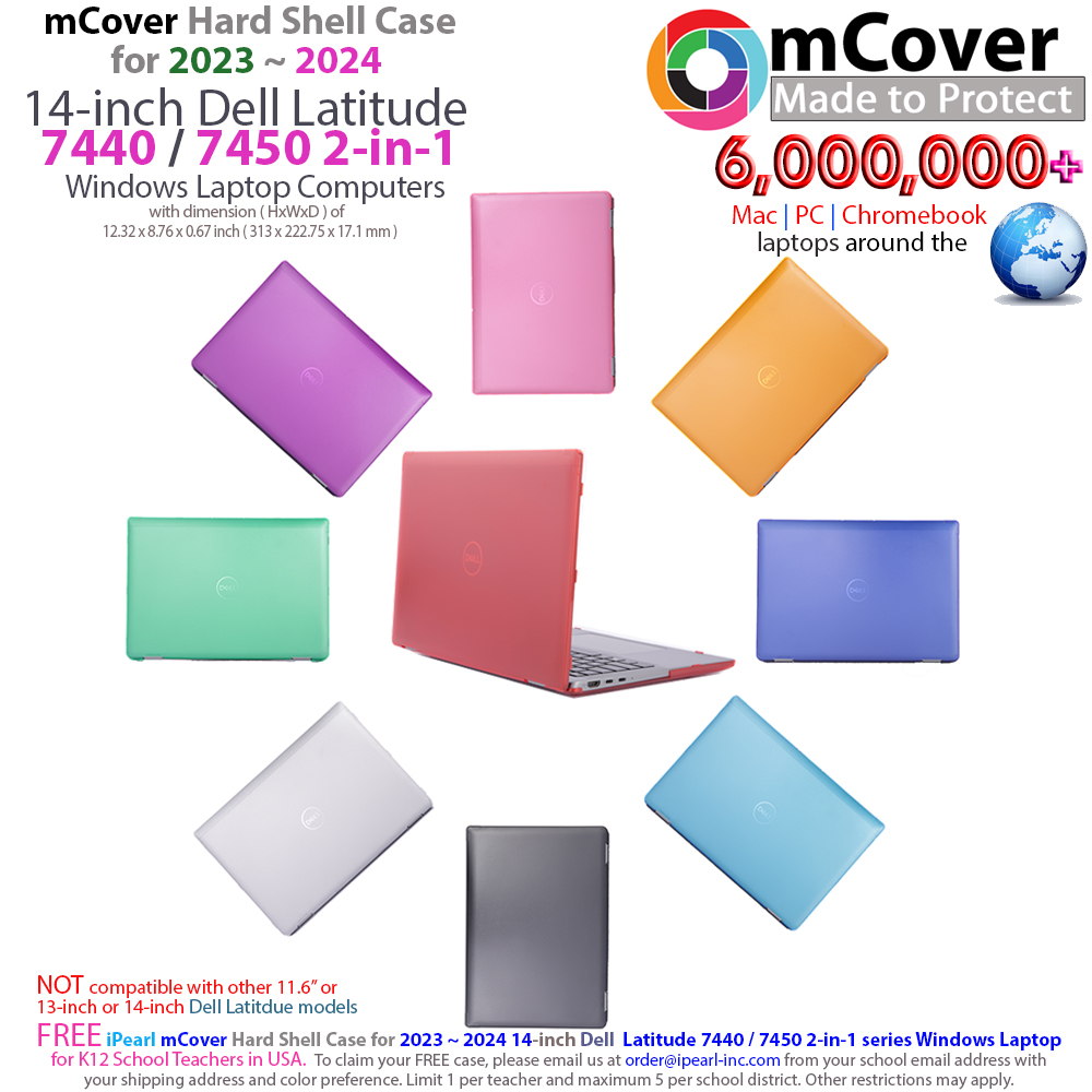 mCover Hard Shell case for 14-inch Dell Latitude 7440 series Windows