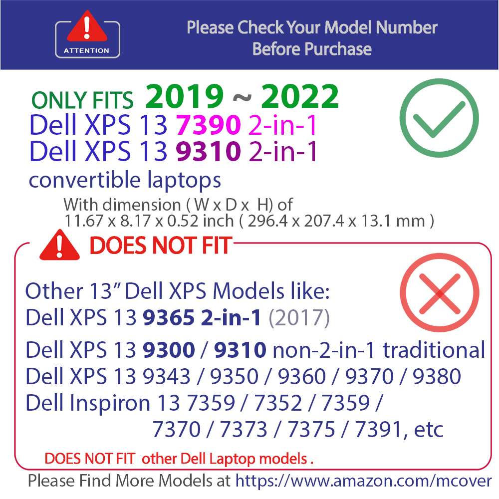 mCover for Dell XPS 13 7390 2-in-1