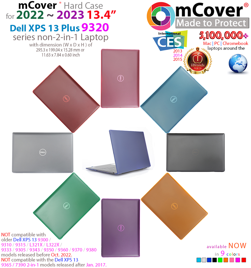 mCover Hard Shell case for Dell XPS 13 Plus 9320 (2022) Ultrabook