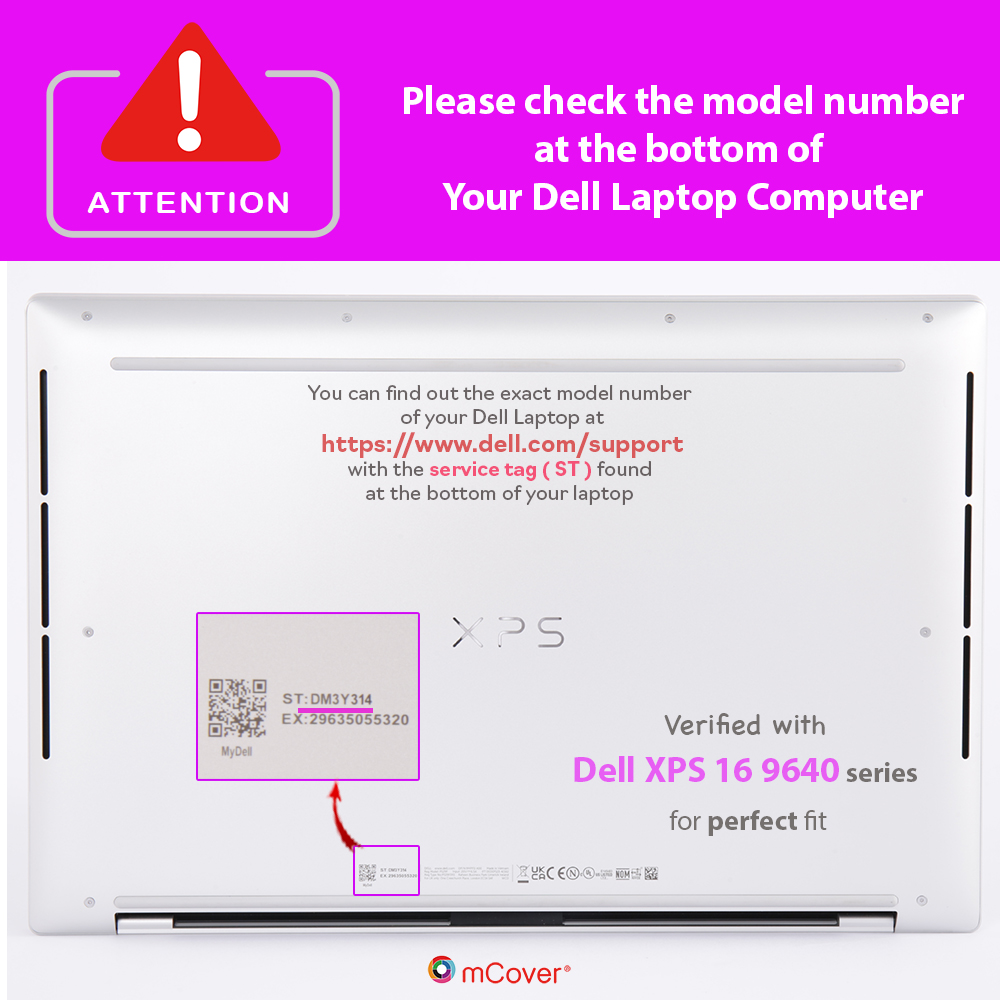 mCover Hard Shell case for 16-inch Dell XPS 16 9640 series Windows Laptop