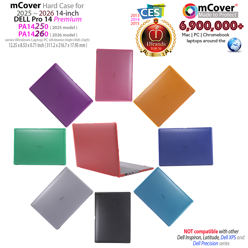mCover Hard case for 14-inch Dell Pro 14 Premium PA14250 (2025) / PA14260 (2026) Windows Laptop PC