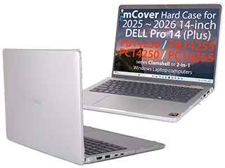 mCover Hard Shell case for 2025+ 14" Dell Pro 14 Plus PB14250 / PB14255 Windows Notebook PC
