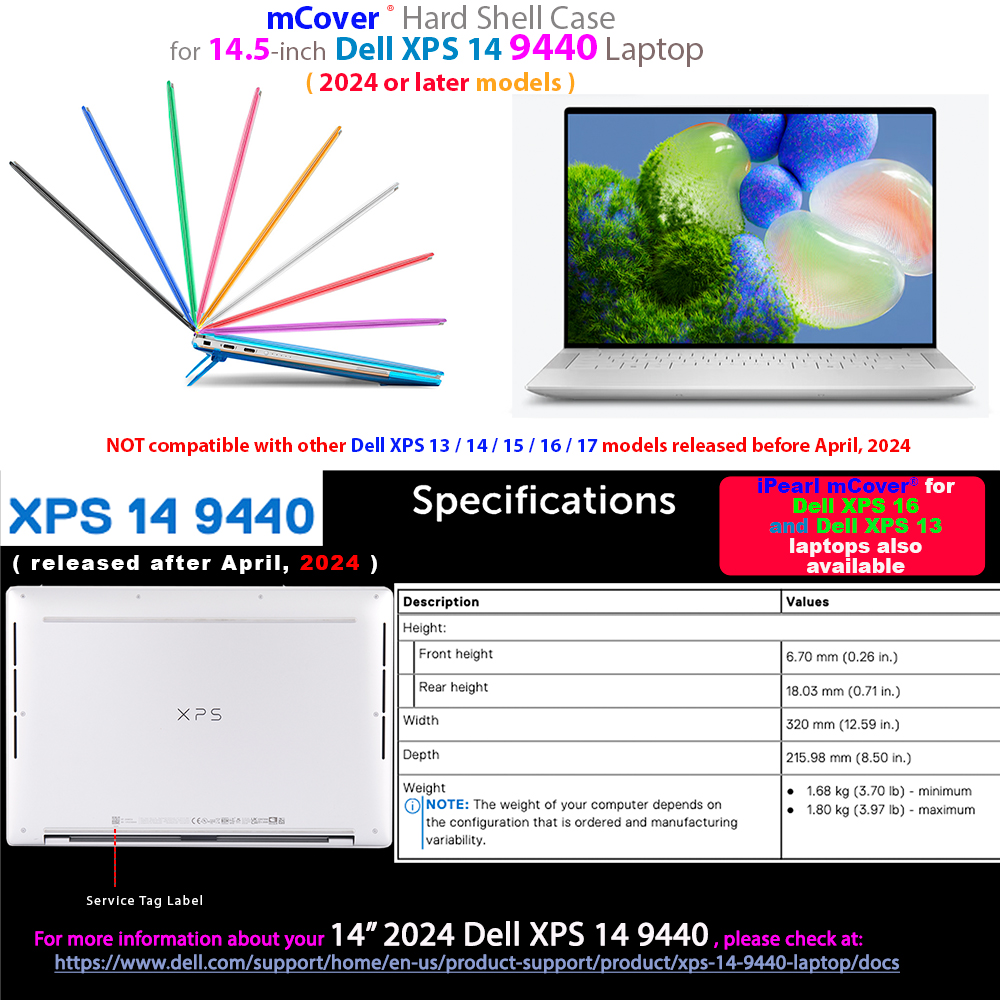 Custodia MCover Per Dell XPS 16 9640 2024 - Policarbonato Nero Protettivo