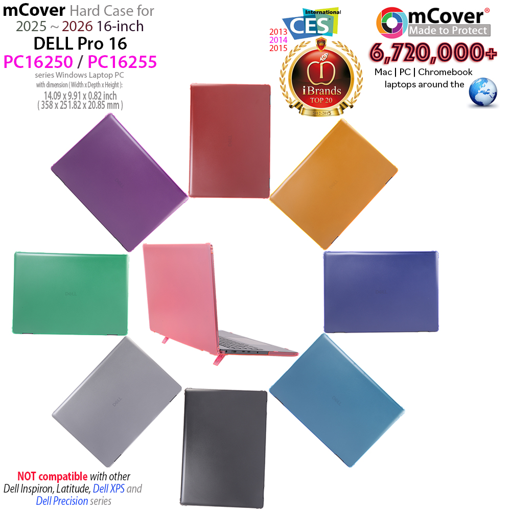mCover Hard case for Dell Pro 16 PC16250 | PC16255 Windows laptop