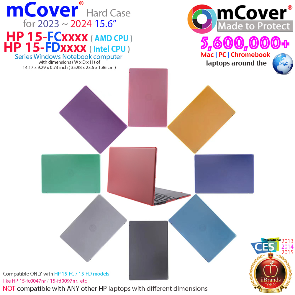 mCover Hard Shell case for 15.6" HP 15-FC0000 FD0000 series