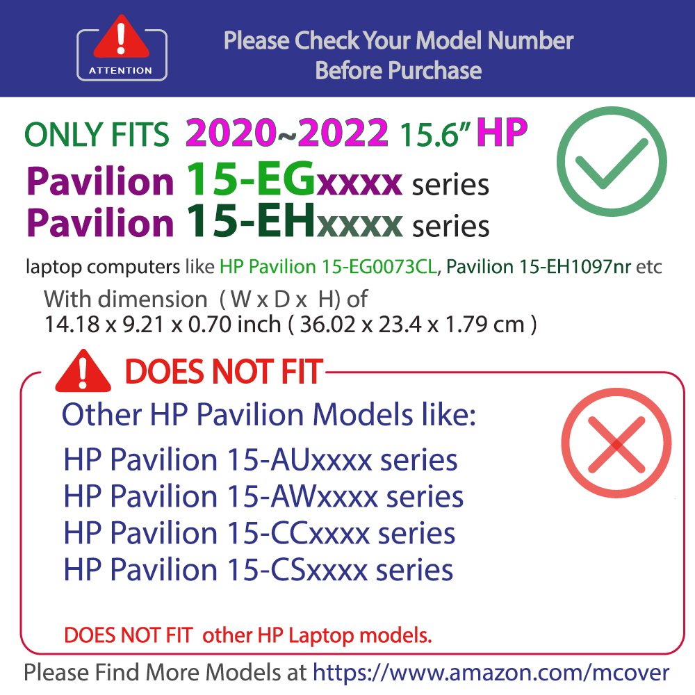 mCover Hard Shell case for 15-inch HP Pavilion 15-EG series