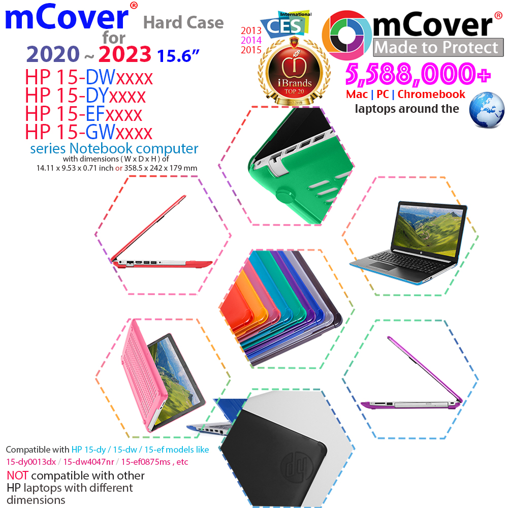 mCover Hard Shell case for 15.6" HP 15-dy0000 series