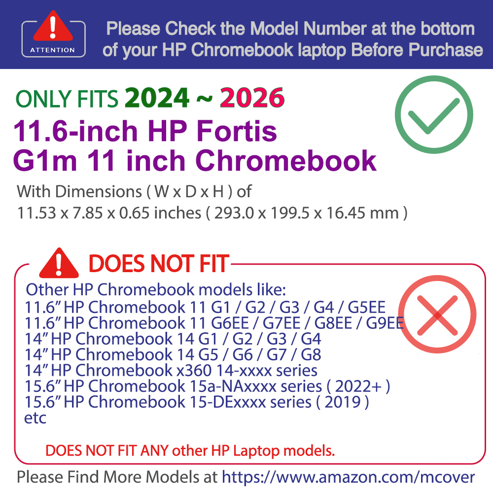 mCover case for HP Fortis G1m 11 inch Chromebook
