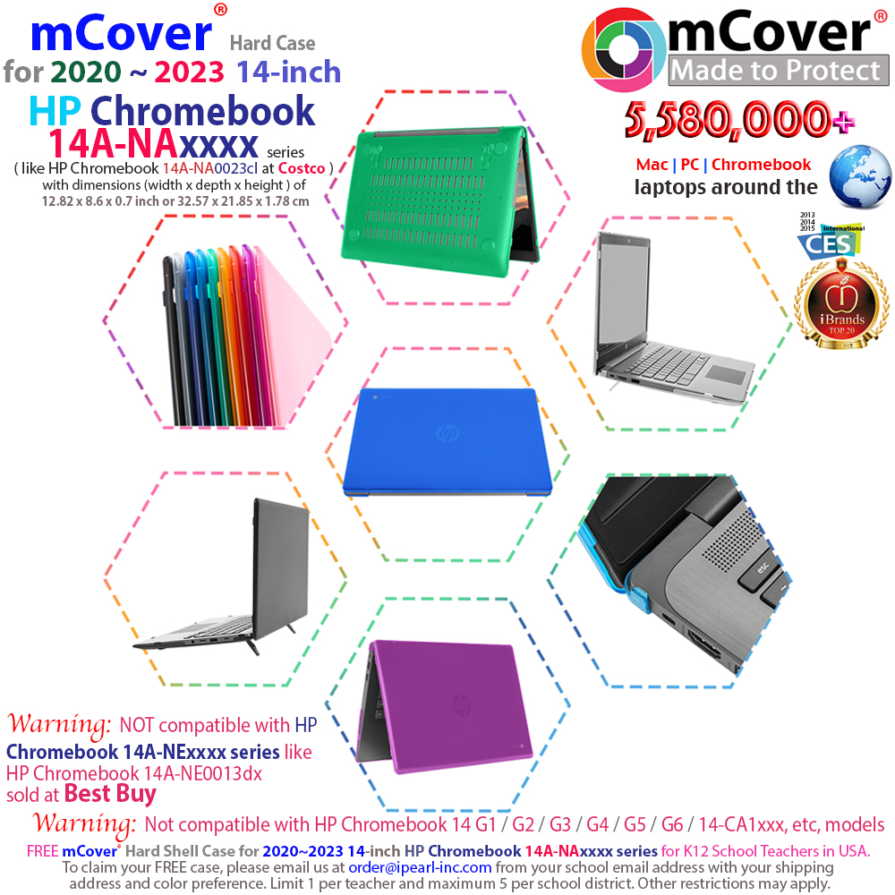 mCover Hard Shell case for HP Chromebook 14a series
