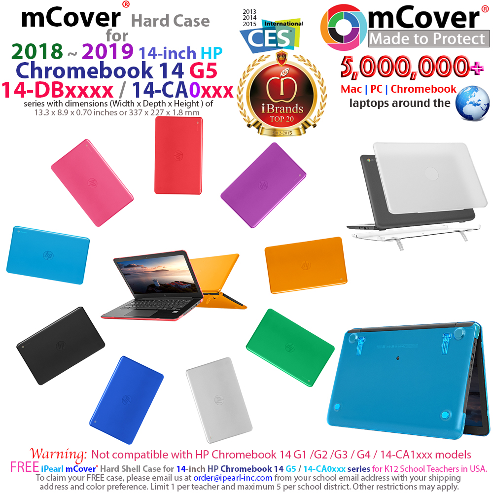 mCover Hard Shell case for HP Chromebook 14 G5 series