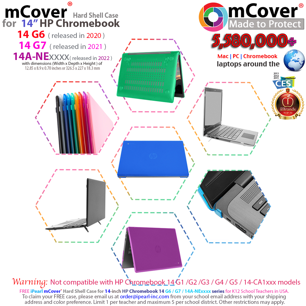 mCover Hard Shell case for HP Chromebook 14 G6 series