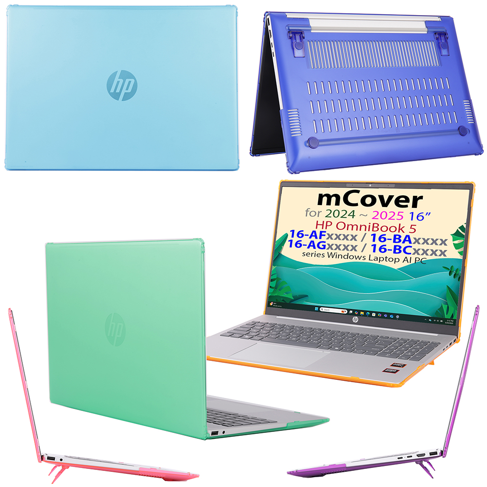 mCover Hard Shell case for 2024+ 16-inch HP OmniBook 5 16-AFxxxx / 16-AGxxxx / 16-BAxxxx / 16-BCxxxx Windows AI PC