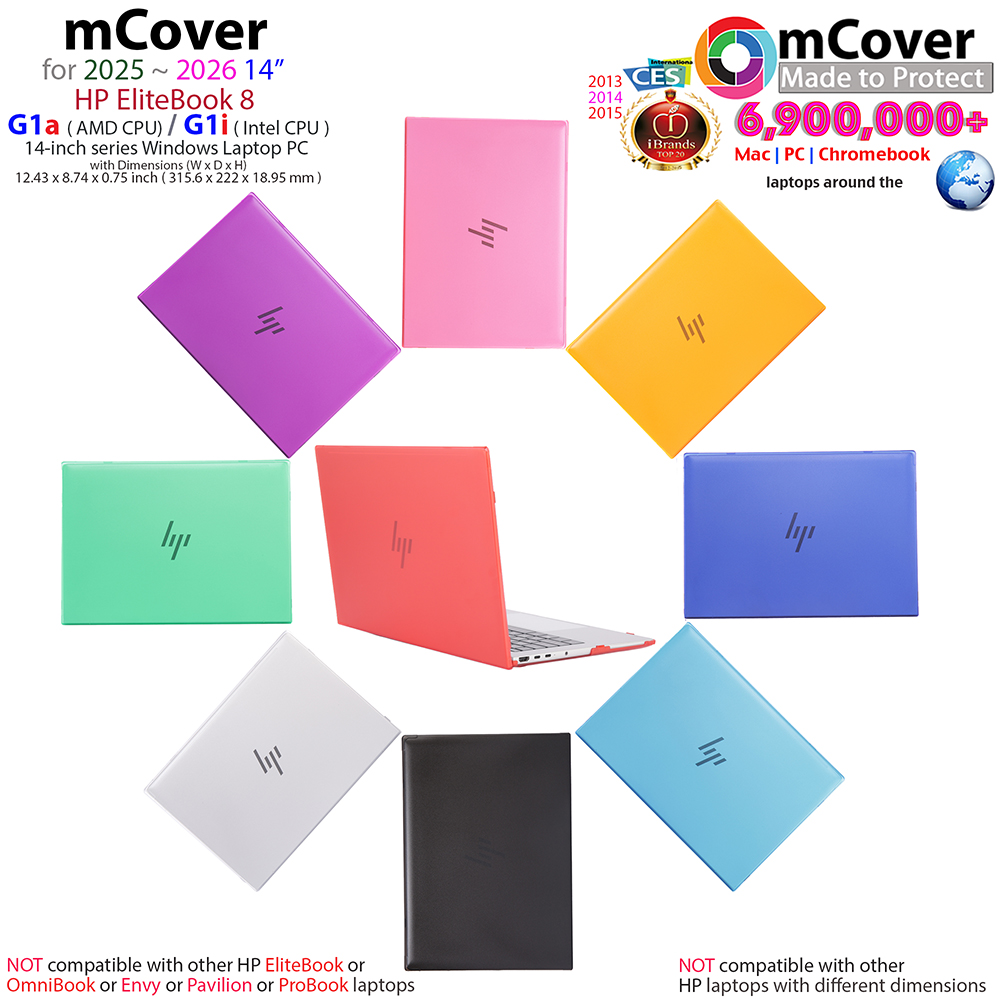 mCover Hard Shell case for 2025+ 14-inch HP EliteBook 8 G1i | G1a Windows AI Notebook PC