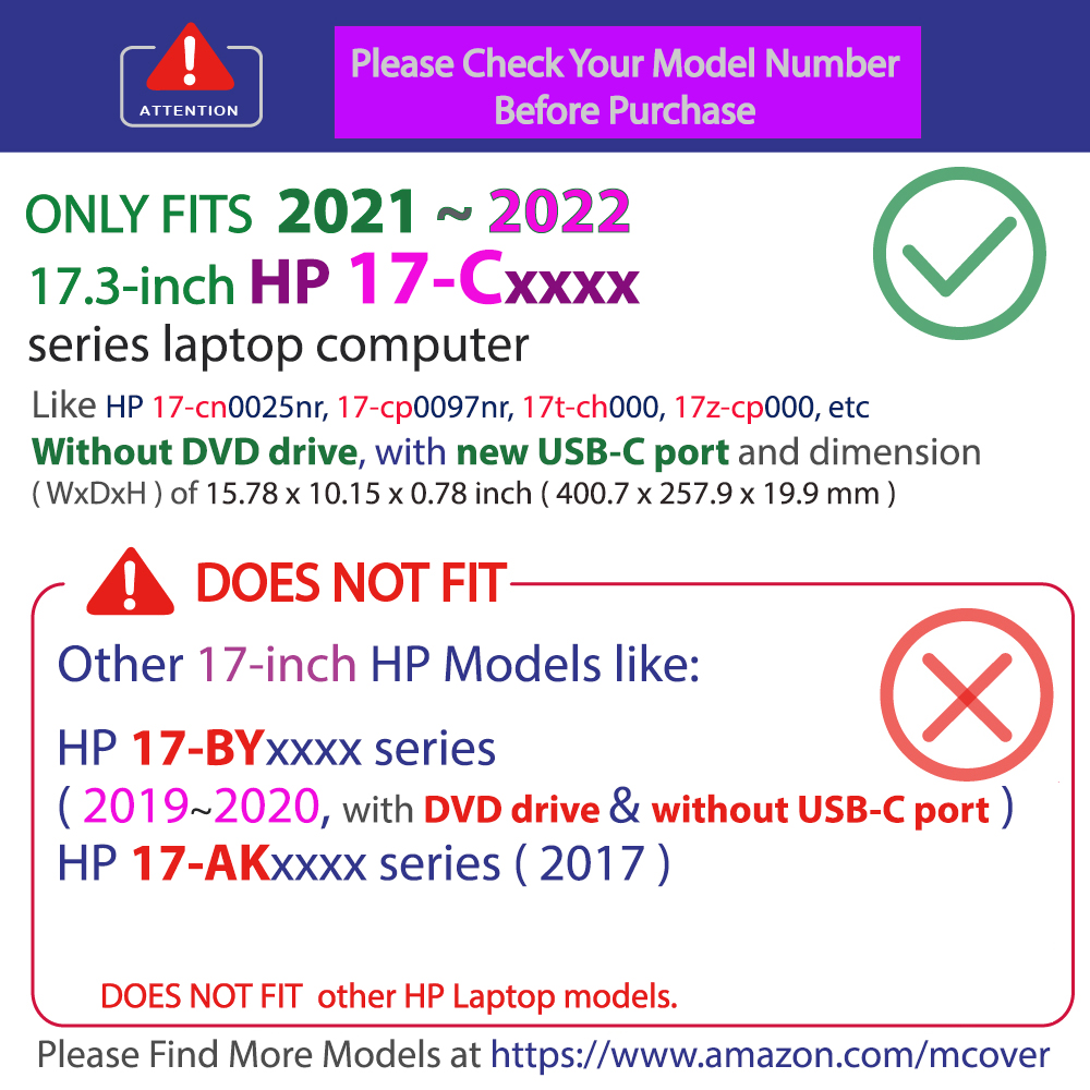Coque pour ordinateur portable HP 17-x 17-y 17-AY 17-ba 17-x000 17