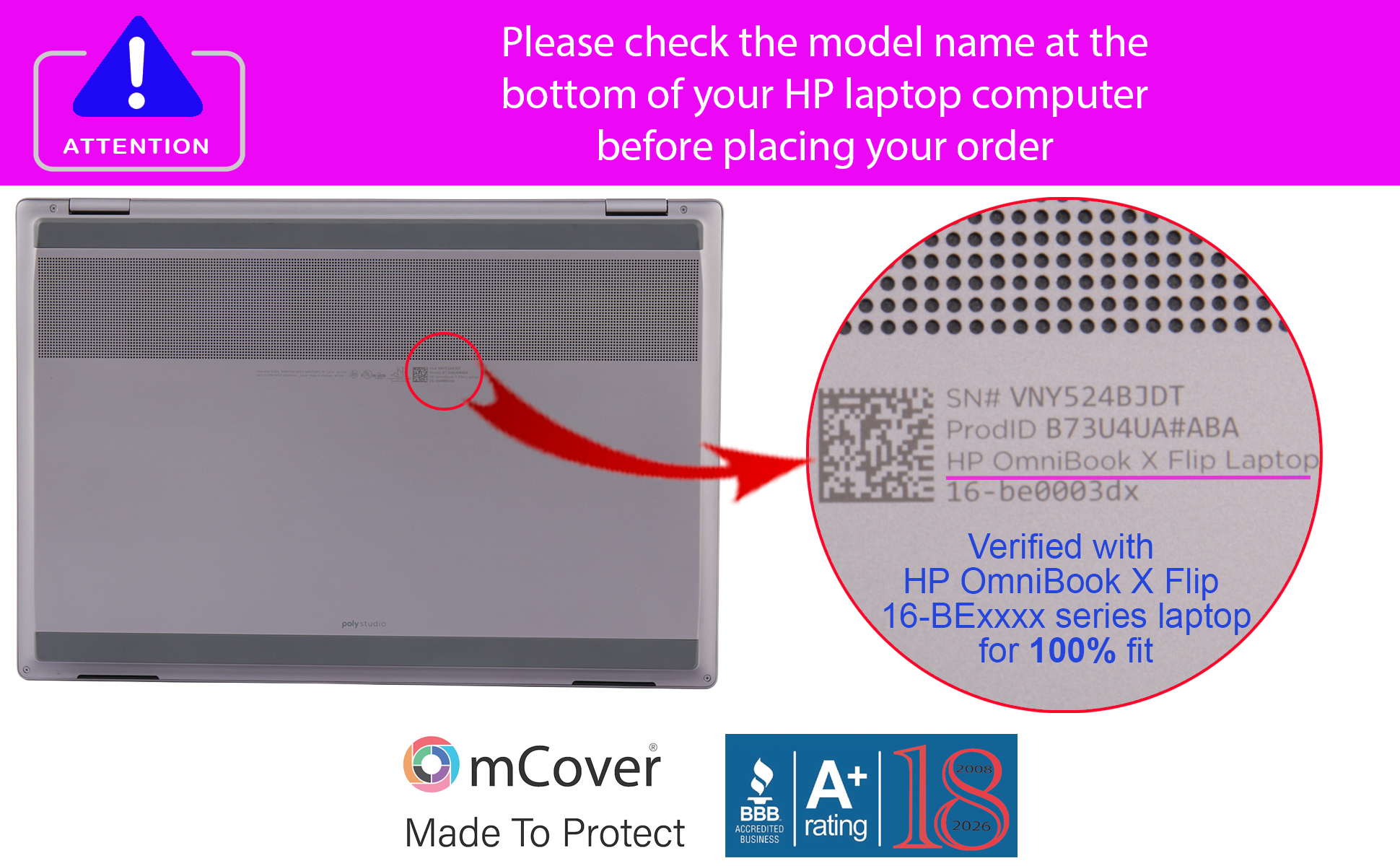 mCover Hard Shell case for 16-inch HP OmniBook X Flip 16-ASxxxx 16-BExxxx series 2-in-1 Windows PC