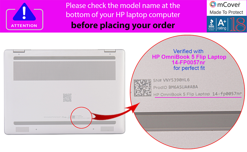 mCover Hard case for 14-inch HP OmniBook 5 Flip 14-FPxxxx series 2-in-1 Notebook PC