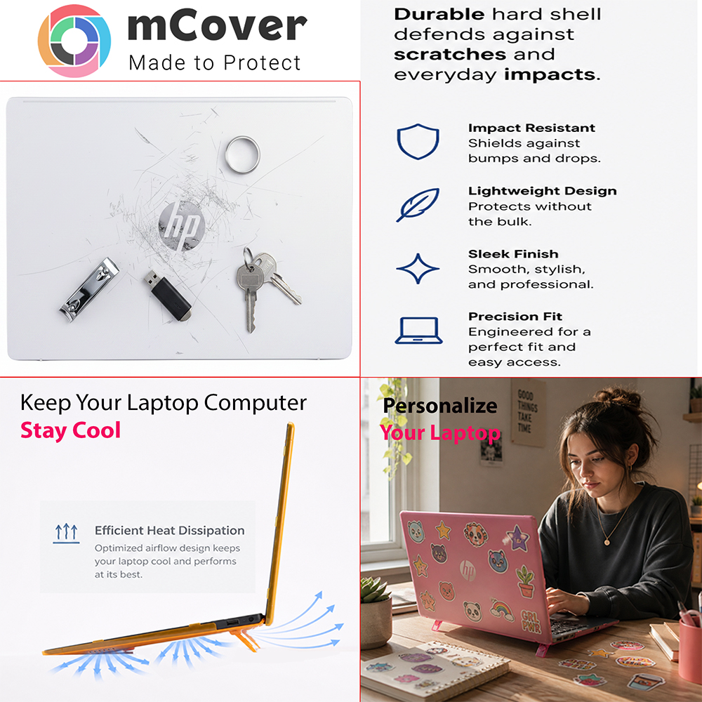 mCover Hard Shell case for 14-inch HP OmniBook 3 14-HY / HU / HT CTO / HS / HV / HW0000 series clamshell Windows AI PC