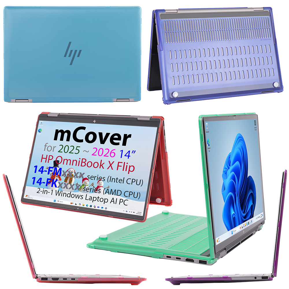 mCover Hard Shell case for 14-inch HP OmniBook X Flip 14-FMxxxx 14-FKxxxx series 2-in-1 AI PC