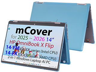 mCover Hard Shell case for 14-inch HP OmniBook X Flip 14-FMxxxx 14-FKxxxx series 2-in-1 AI PC