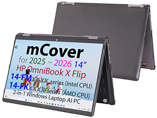 mCover Hard Shell case for 14-inch HP OmniBook X Flip 14-FMxxxx 14-FKxxxx series 2-in-1 AI PC