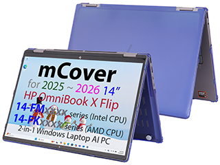 mCover Hard Shell case for 14-inch HP OmniBook X Flip 14-FMxxxx 14-FKxxxx series 2-in-1 AI PC