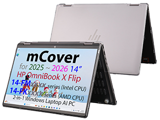 mCover Hard Shell case for 14-inch HP OmniBook X Flip 14-FMxxxx 14-FKxxxx series 2-in-1 AI PC