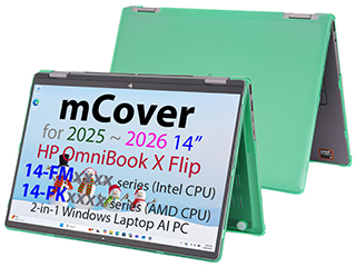 mCover Hard Shell case for 14-inch HP OmniBook X Flip 14-FMxxxx 14-FKxxxx series 2-in-1 AI PC