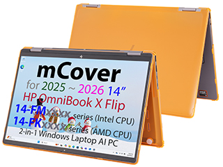 mCover Hard Shell case for 14-inch HP OmniBook X Flip 14-FMxxxx 14-FKxxxx series 2-in-1 AI PC