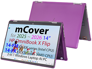 mCover Hard Shell case for 14-inch HP OmniBook X Flip 14-FMxxxx 14-FKxxxx series 2-in-1 AI PC