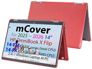 mCover Hard Shell case for 14-inch HP OmniBook X Flip 14-FMxxxx 14-FKxxxx series 2-in-1 AI PC