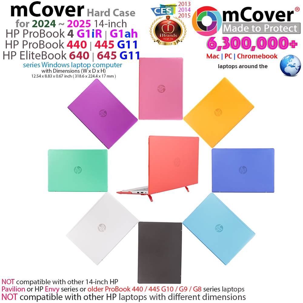 mCover Hard Shell case for 14-inch HP ProBook 440 G11 series
