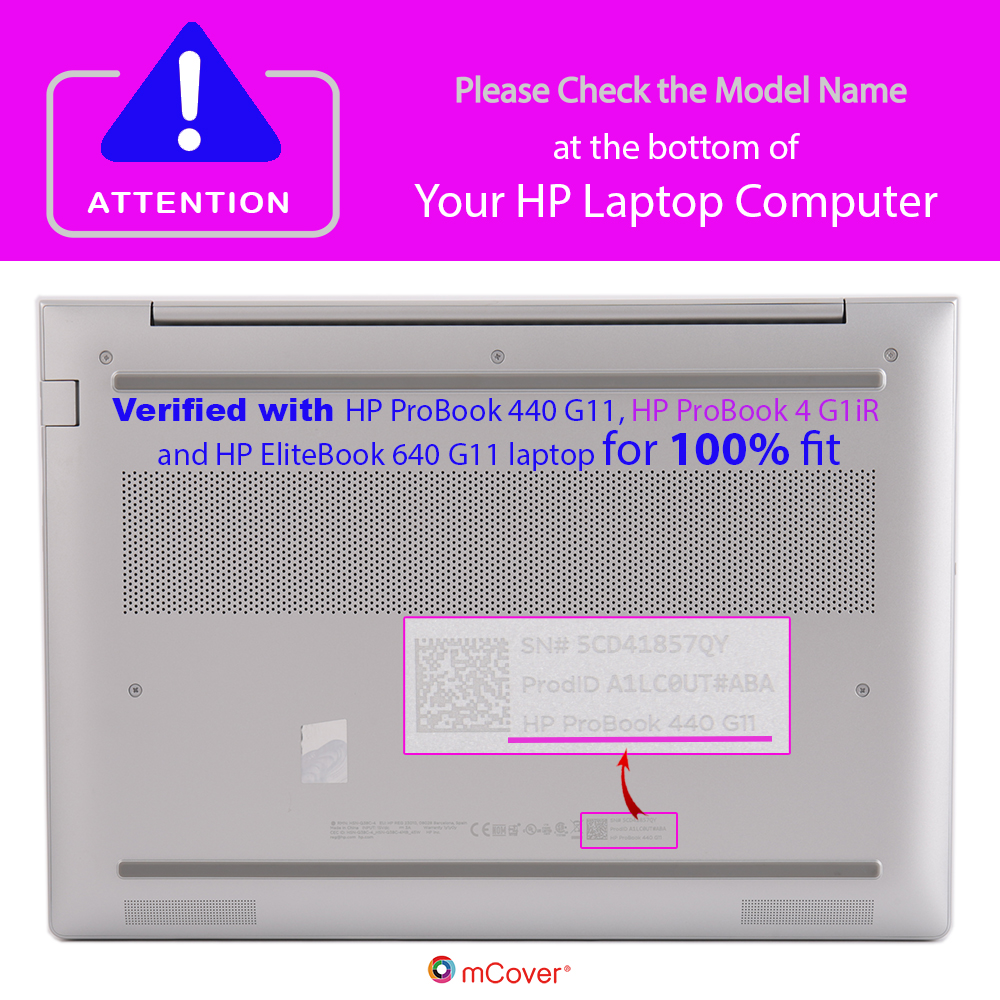 mCover Hard Shell case for 14-inch HP ProBook 440 G11 series