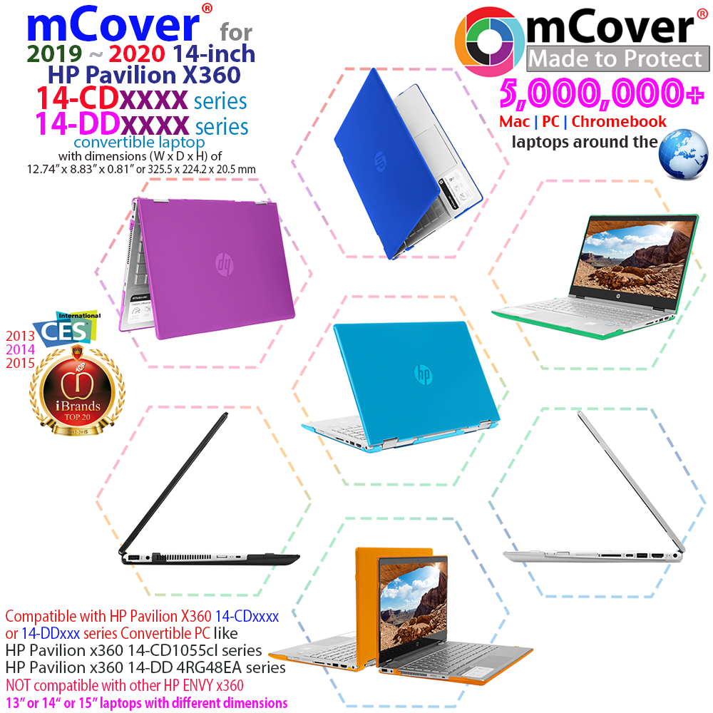 mCover Hard Shell case for 14" HP Pavilion X360 14-CDxxxx DDxxxx series