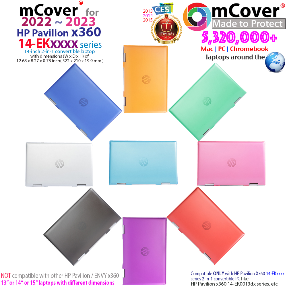 mCover Hard Shell case for 14-inch HP Pavilion X360 14-EK series