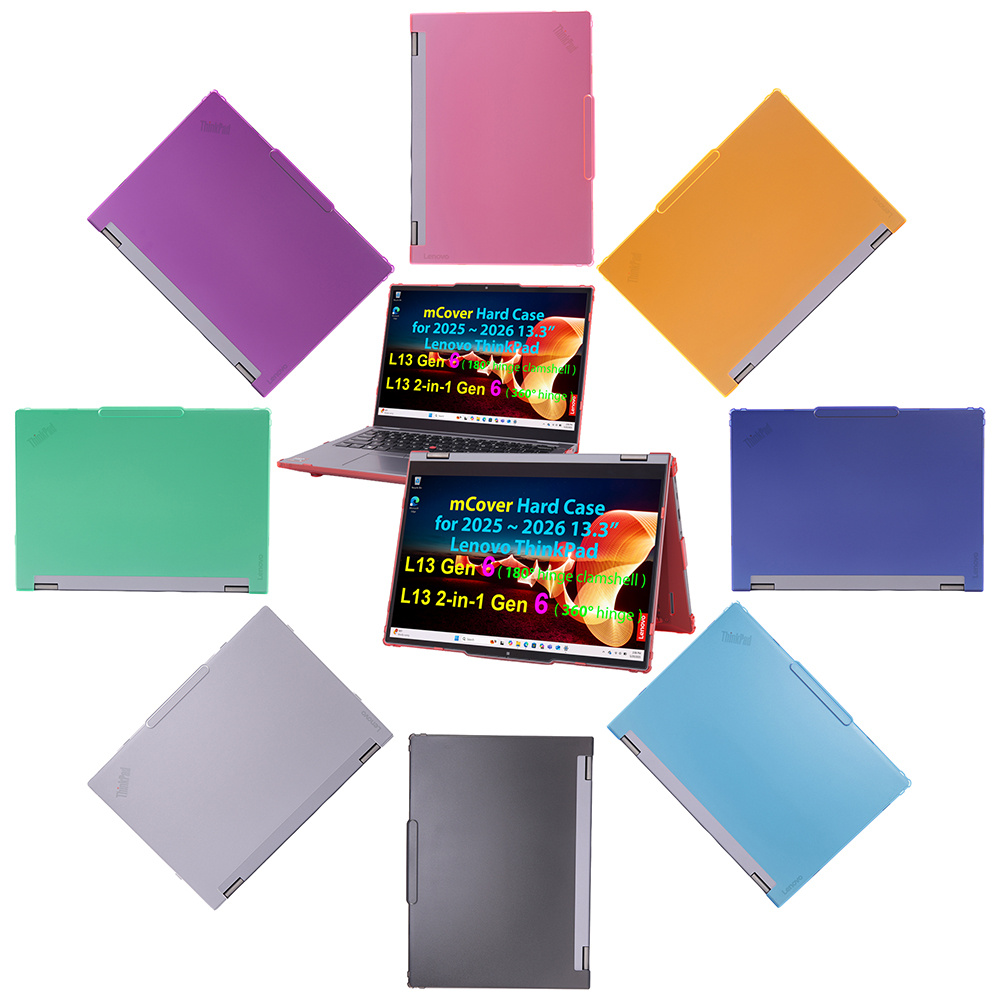 mCover Hard Shell case for 13-inch Lenovo ThinkPad L13 Yoga Gen 6