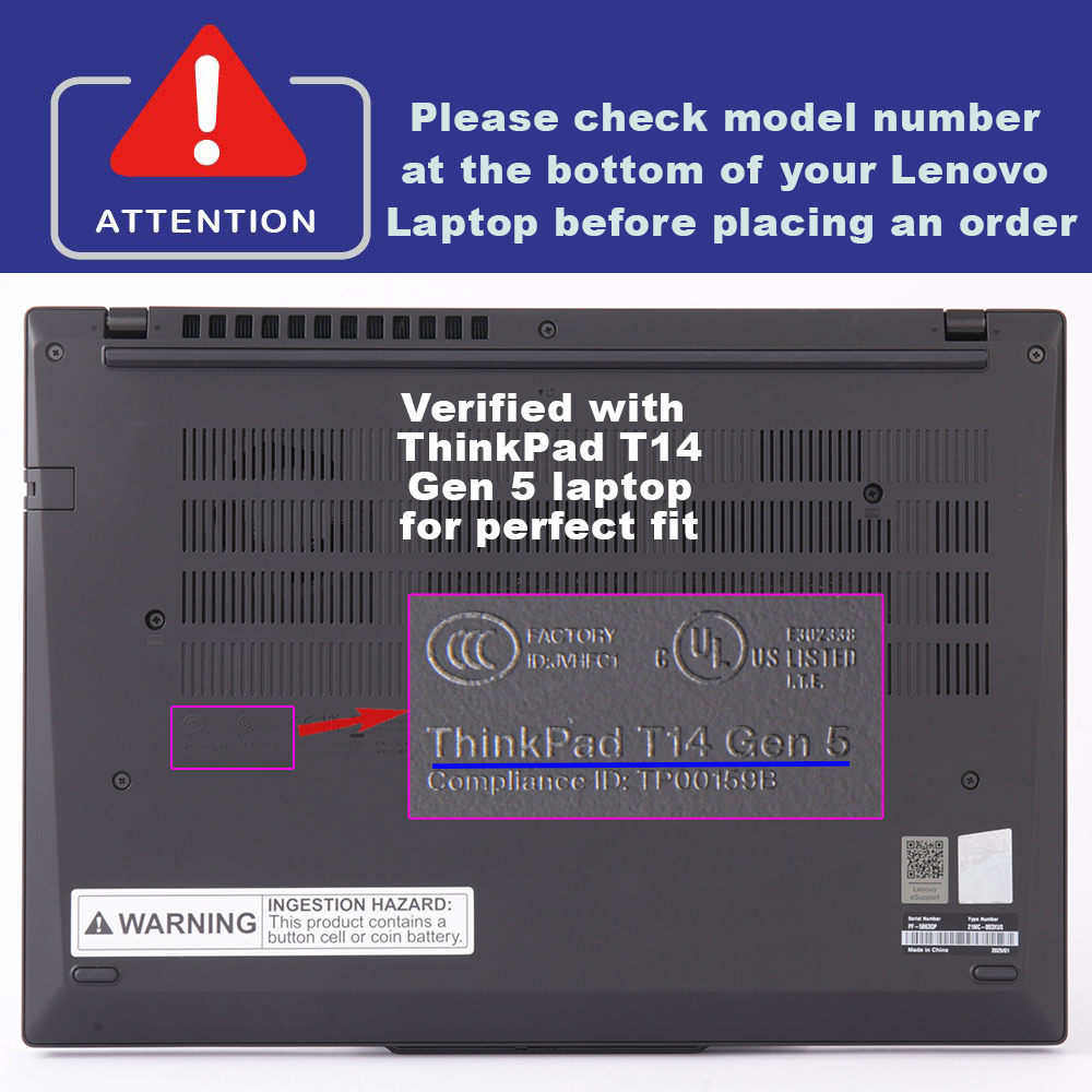 mCover Hard Shell case for 14-inch Lenovo ThinkPad T14 Gen 5 / 6 series