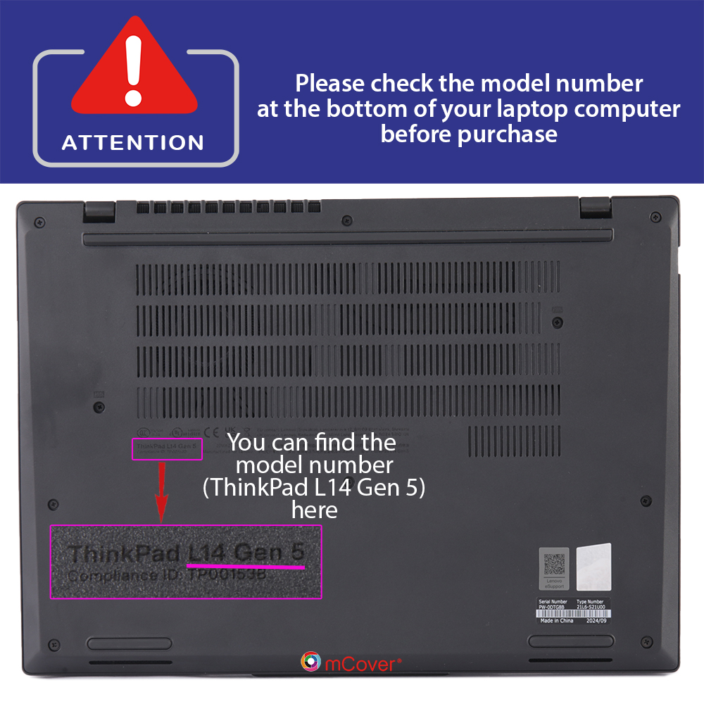 mCover Hard Shell case for 14-inch Lenovo ThinkPad L14 G5 14-inch