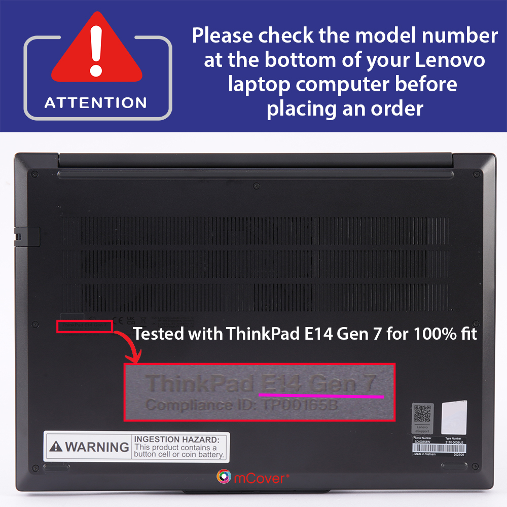 mCover Hard Shell case for 14-inch Lenovo ThinkPad E14 G7 14-inch Windows Laptop