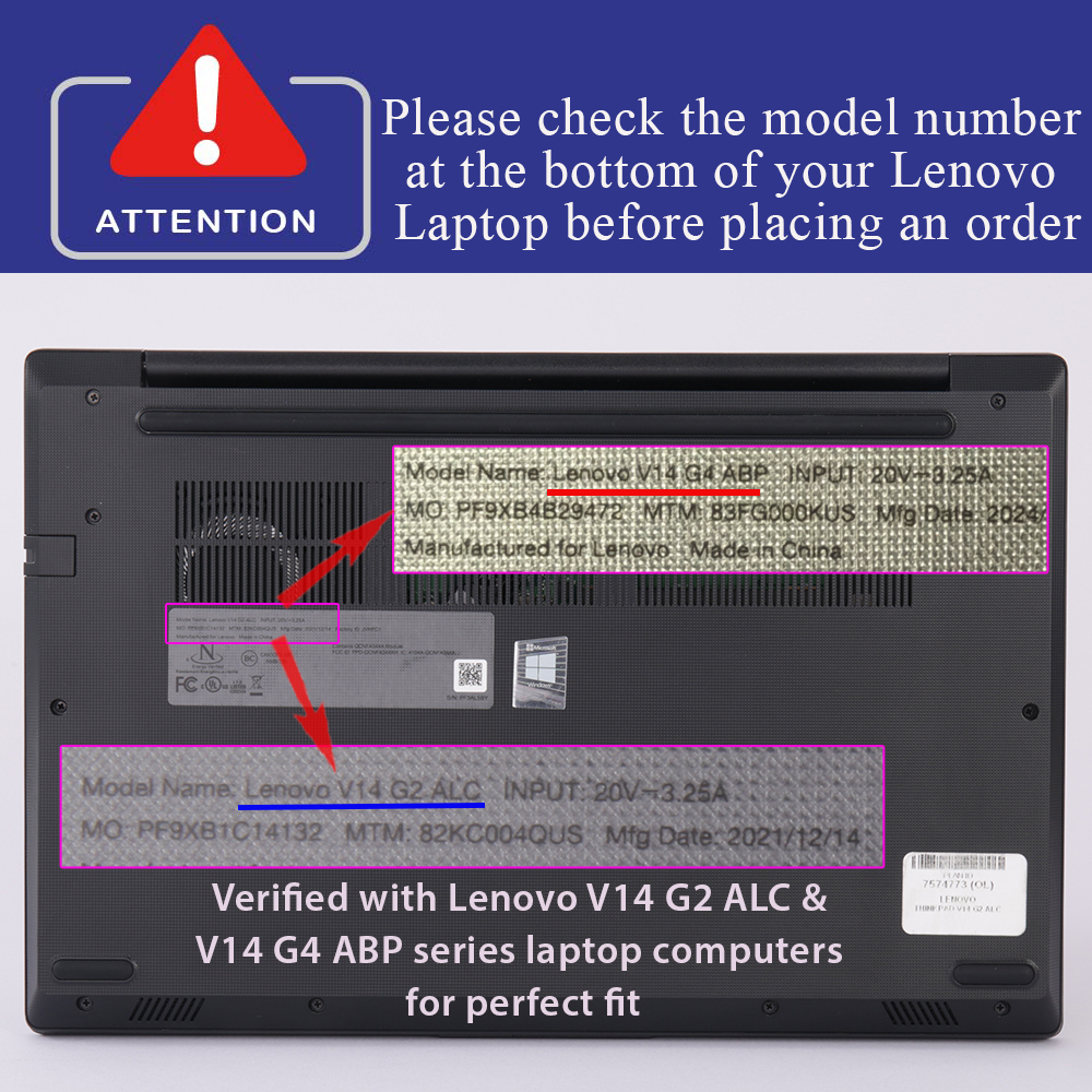 mCover Hard Shell case for 14-inch Lenovo V14 G2 G3 G4 G5 series Windows Laptop