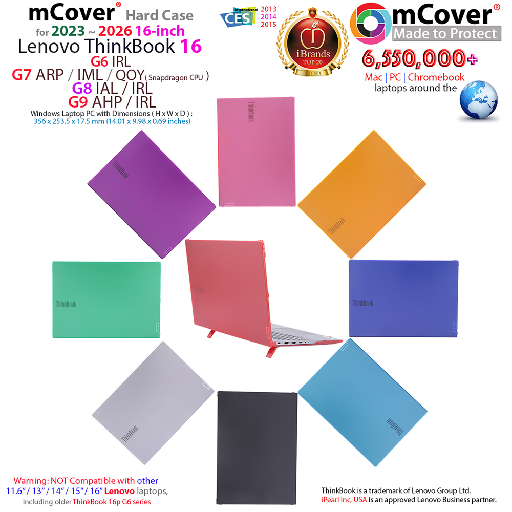 mCover Hard Shell case for 16-inch Lenovo ThinkBook 16 G6 G7 series