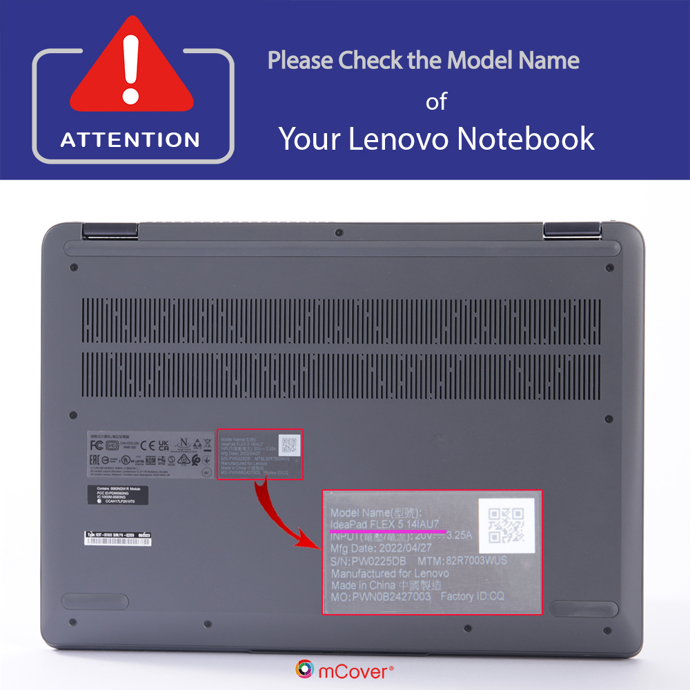 mCover Hard Shell case for 14-inch Lenovo Ideapad Flex 5 14ALC7 14IAU7 series