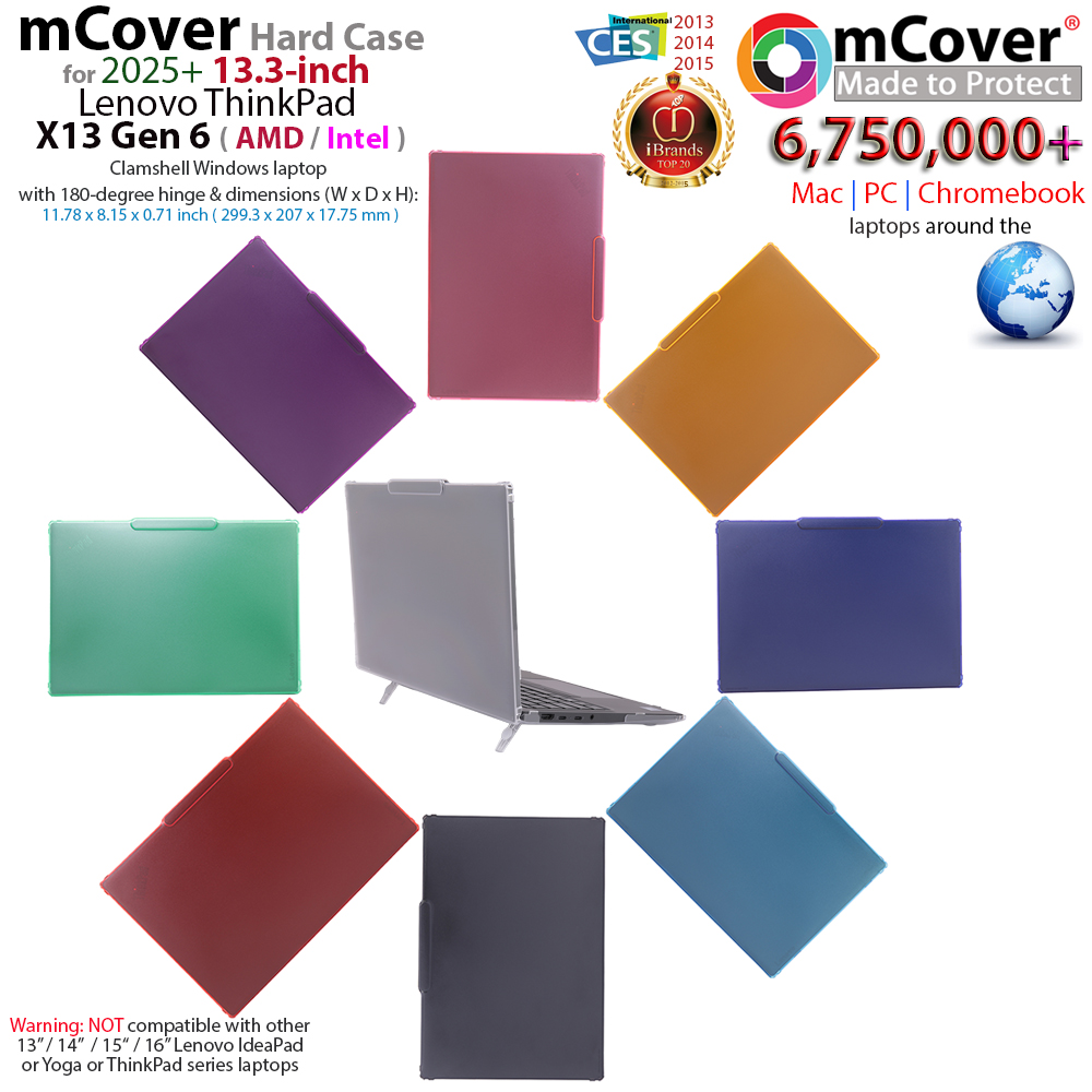 mCover case for 13-inch Lenovo ThinkPad X13 Gen 6 Windows Laptop PC