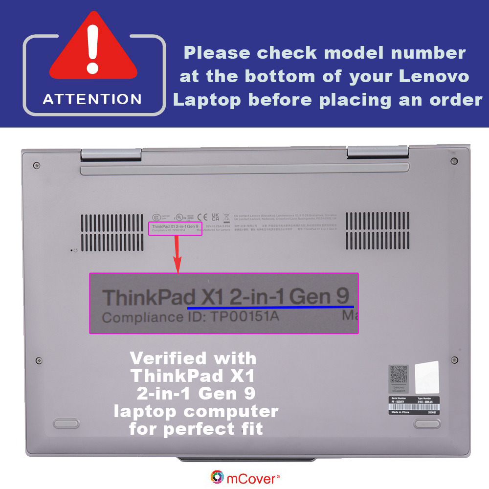 mCover Hard Shell case for 14-inch Lenovo ThinkPad X1 2-in-1 Gen 9