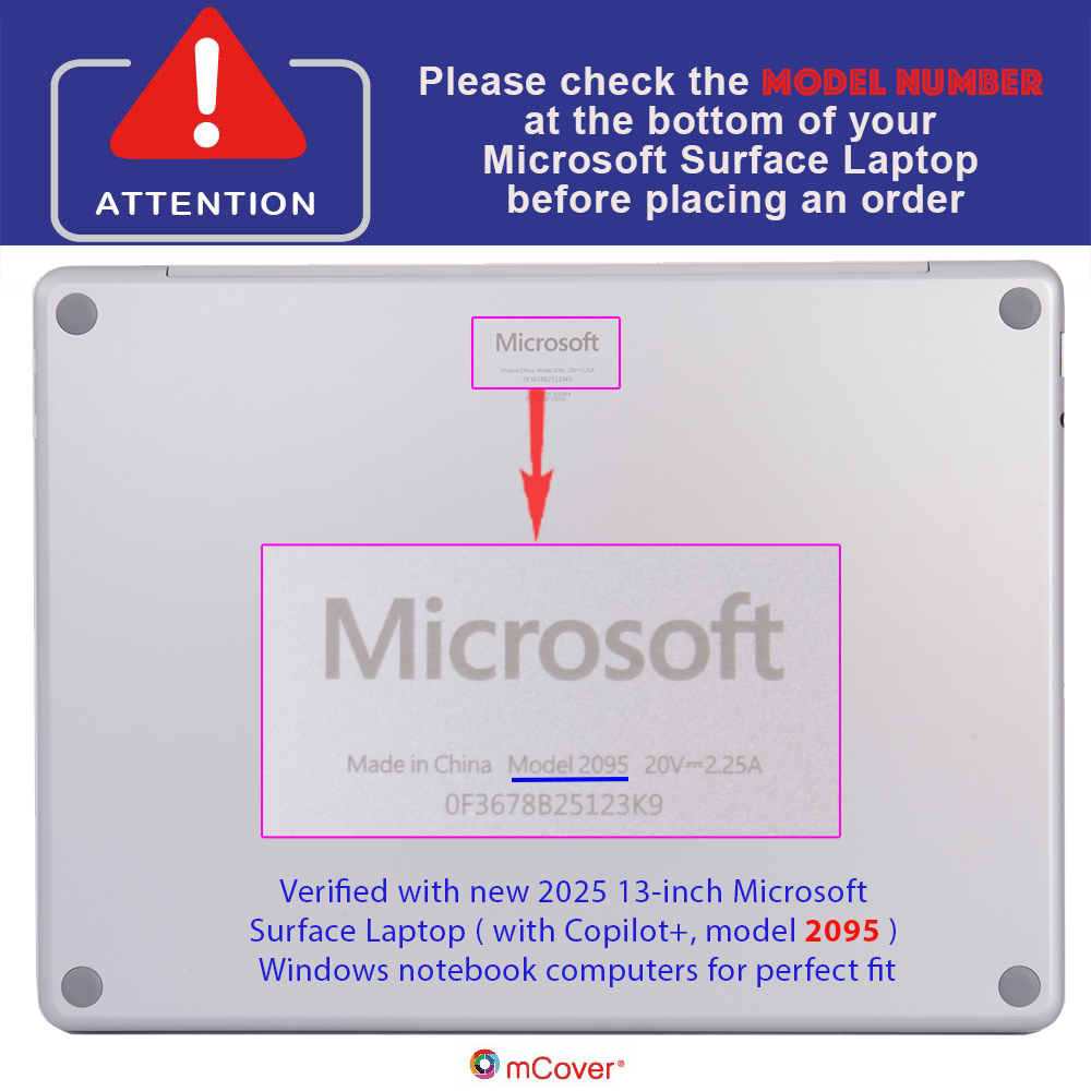 mCover Hard Shell case for 13-inch Microsoft Surface laptop PC released in 2025
