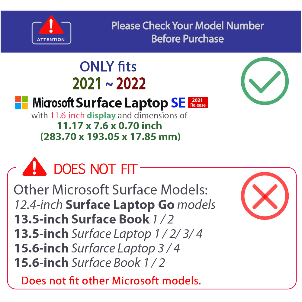 mCover Hard Shell case for 11.6-inch Microsoft Surface laptop SE computer